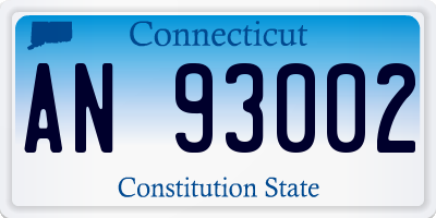 CT license plate AN93002