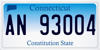 CT license plate AN93004