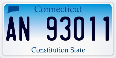 CT license plate AN93011