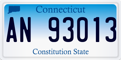 CT license plate AN93013