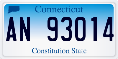 CT license plate AN93014