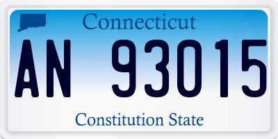 CT license plate AN93015