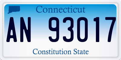 CT license plate AN93017