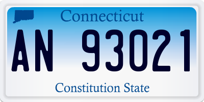 CT license plate AN93021