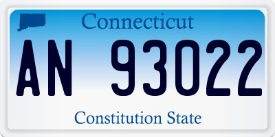 CT license plate AN93022