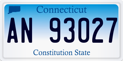 CT license plate AN93027