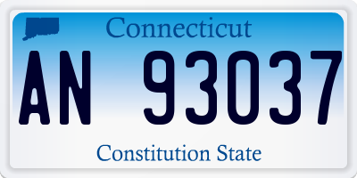 CT license plate AN93037