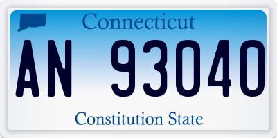 CT license plate AN93040