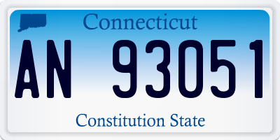 CT license plate AN93051