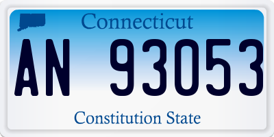 CT license plate AN93053