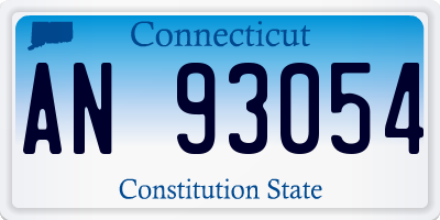 CT license plate AN93054