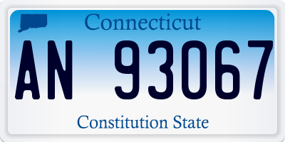 CT license plate AN93067