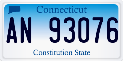 CT license plate AN93076