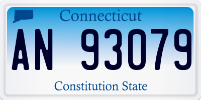 CT license plate AN93079