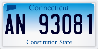 CT license plate AN93081