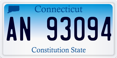 CT license plate AN93094