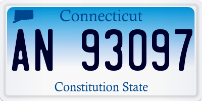 CT license plate AN93097