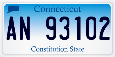 CT license plate AN93102