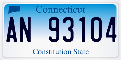 CT license plate AN93104