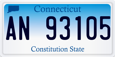 CT license plate AN93105