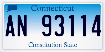 CT license plate AN93114