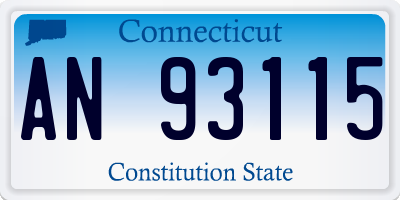 CT license plate AN93115