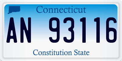 CT license plate AN93116