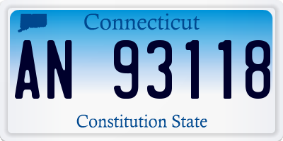 CT license plate AN93118