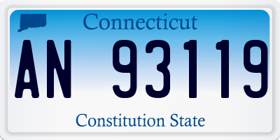 CT license plate AN93119