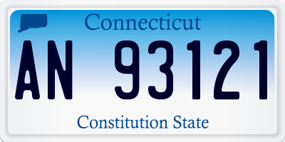 CT license plate AN93121