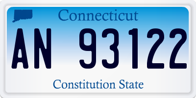 CT license plate AN93122