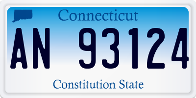 CT license plate AN93124