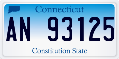 CT license plate AN93125