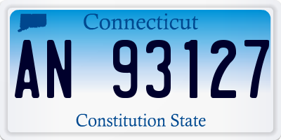 CT license plate AN93127