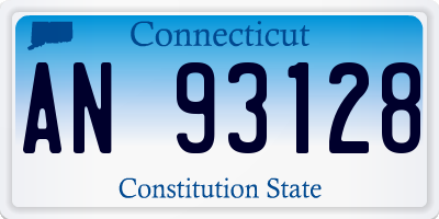 CT license plate AN93128