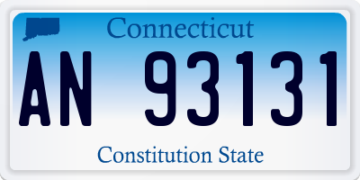 CT license plate AN93131