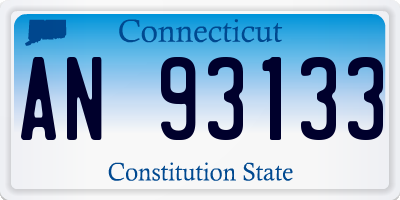 CT license plate AN93133