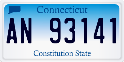 CT license plate AN93141