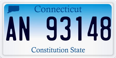 CT license plate AN93148