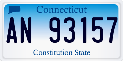 CT license plate AN93157