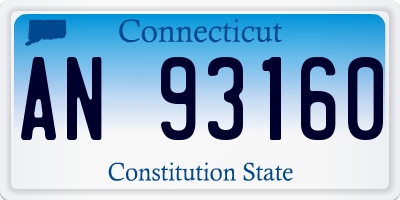 CT license plate AN93160