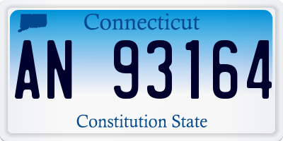 CT license plate AN93164