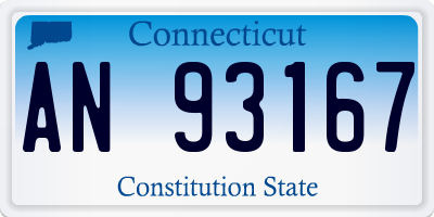 CT license plate AN93167