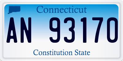 CT license plate AN93170