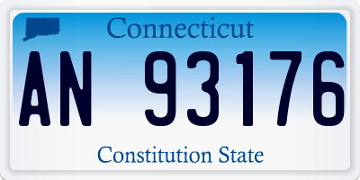 CT license plate AN93176