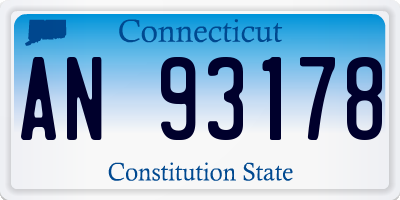 CT license plate AN93178