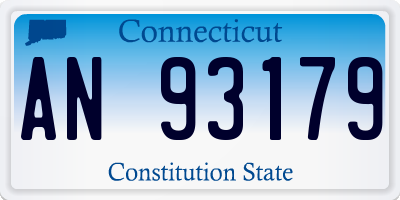 CT license plate AN93179