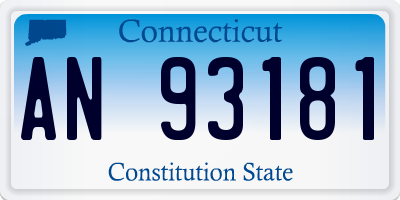 CT license plate AN93181