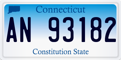 CT license plate AN93182