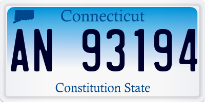 CT license plate AN93194